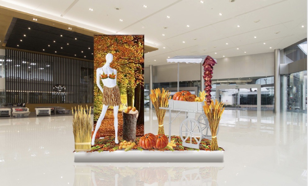 décoration centre commercial, animation centre commercial