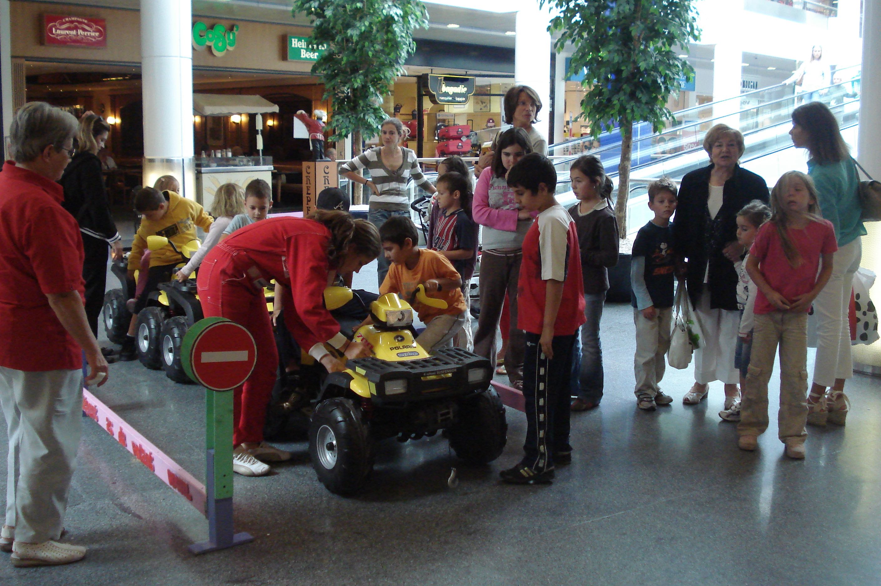 Animation centre commercial,
Prévention routière
