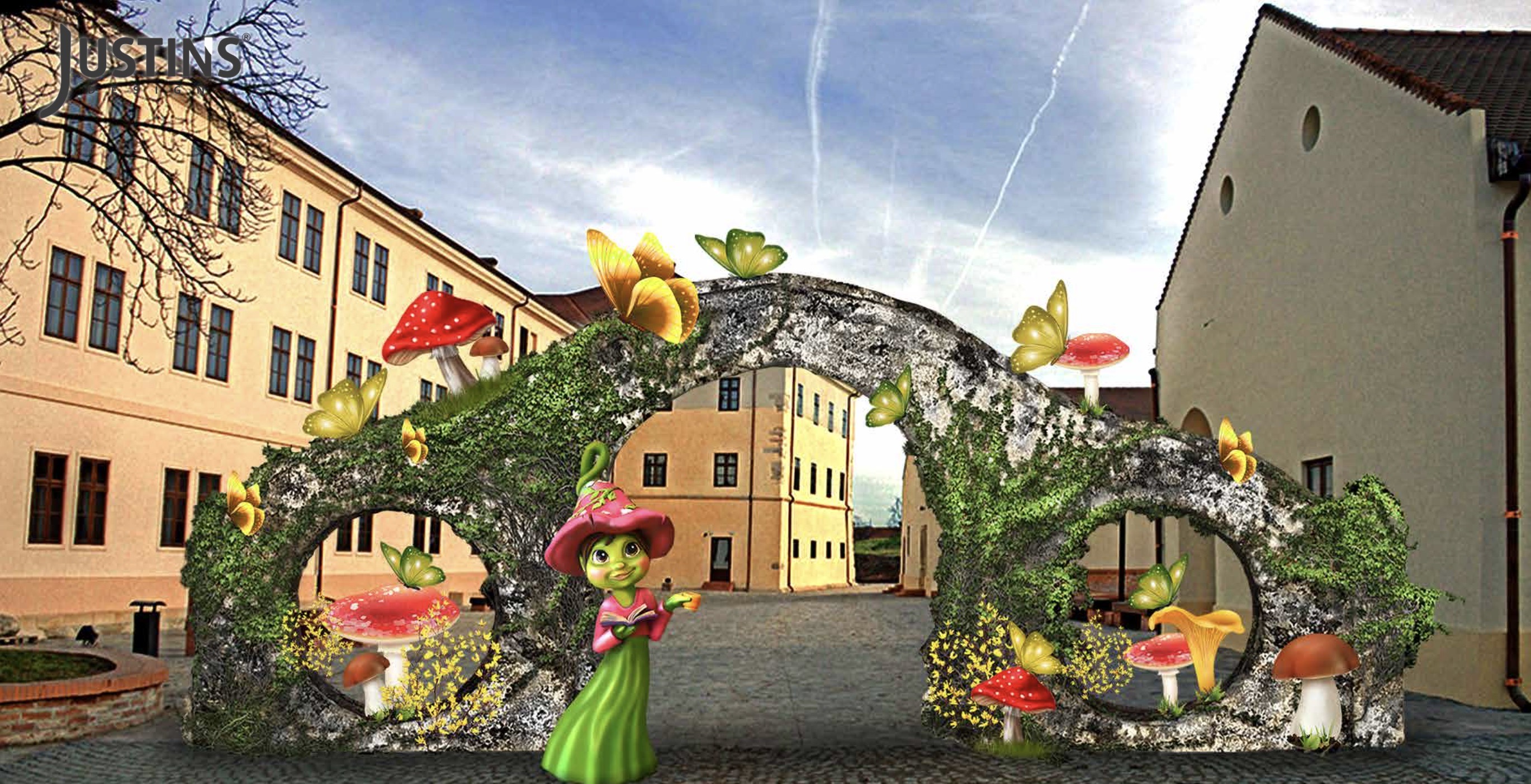 animation centre ville, décorations d'été
